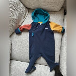 Patagonia Kids Fleece One Piece - Blue, Red, Yellow